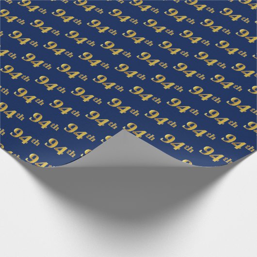 Papier Cadeau Blue, Faux Gold 94e (Quatre-vingt-quatorzième) (Coin)