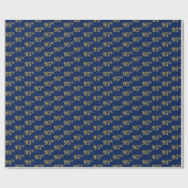 Papier Cadeau Blue, Faux Gold 95e (Quatre-vingt-quinze) (Plat)