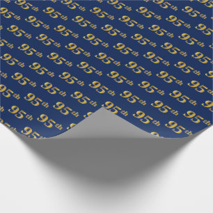 Papier Cadeau Blue, Faux Gold 95e (Quatre-vingt-quinze)