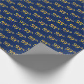Papier Cadeau Blue, Faux Gold 99e (Quatre-vingt-dix-neuvième) (Coin)