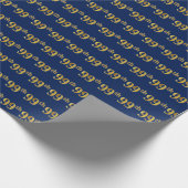 Papier Cadeau Blue, Faux Gold 99e (Quatre-vingt-dix-neuvième) (Coin)