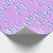 Papier Cadeau Blue fish on lilac (Coin)