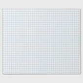 Papier Cadeau Blue Gingham Teddy Bear Neutral Baby Shower (Plat)