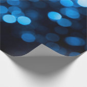 Papier Cadeau Blue glitter bokeh texture lights (Coin)