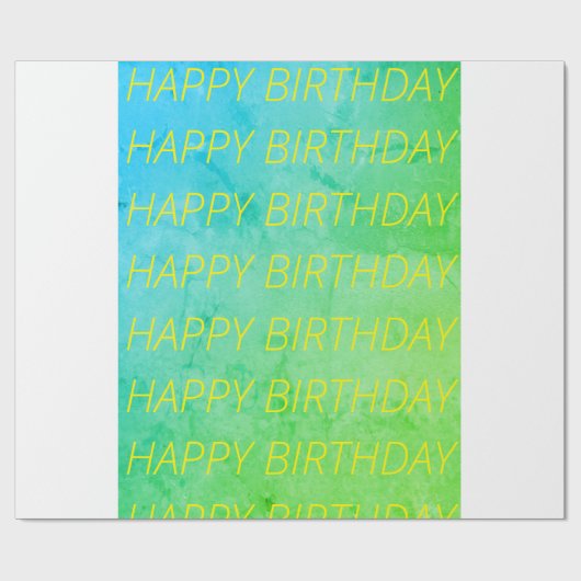 Papier Cadeau Blue/green tye-dye Wrapping Paper (Plat)