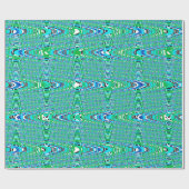 Papier Cadeau Blue Green Wave moderne géométrique Motif Abstrait (Plat)