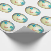 Papier Cadeau Blue Hair Emoji Art Imprimer/Graphique (Coin)