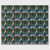 Papier Cadeau Blue Heeler Chien Conduite Vélo St. Patrick's Day (Plat)