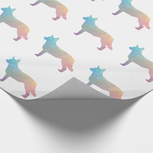 Papier Cadeau Blue Heeler Chien race Silhouette Geo Pastel (Coin)