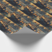 Papier Cadeau Blue Heeler Noël Festive Voyage (Coin)