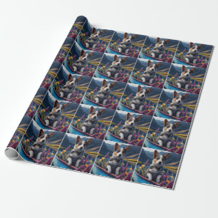 Papier Cadeau Blue Heeler sur une pagaie : une aventure Pittores