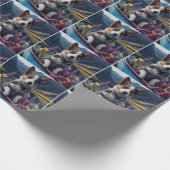 Papier Cadeau Blue Heeler sur une pagaie : une aventure Pittores (Coin)