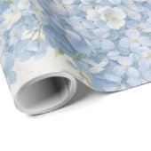 Papier Cadeau Blue Hydrangea Bouquet Gift Wrap (Coin rond)