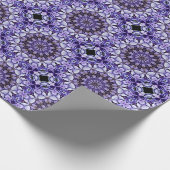 Papier Cadeau Blue Hydrangea Flower Petals Abstrait Art Motif (Coin)