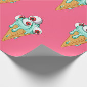 Papier Cadeau Blue ice cream with eyes. Pink background. Seamles (Coin)