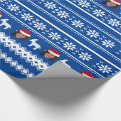 Papier Cadeau Blue Kamala Harris Noël (Coin)