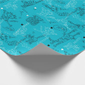 Papier Cadeau Blue Kitty Kat Antics (Coin)