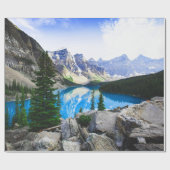 Papier Cadeau Blue Lake Rocky Mountain Pine Forest (Plat)