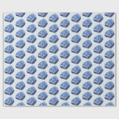 Papier Cadeau Blue Lapis Lazuli Crystals Birthday (Plat)