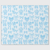 Papier Cadeau Blue Love bow Paper (Plat)