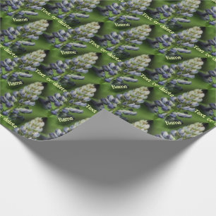 Papier Cadeau Blue Lupine Fleur Nature Personnalisée