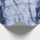 Papier Cadeau Blue & Marbre blanc Swirl Modern Chic Party (Coin)