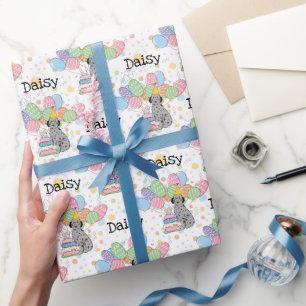 Papier Cadeau Blue Merle Aussiedoodle Chien fête d'anniversaire