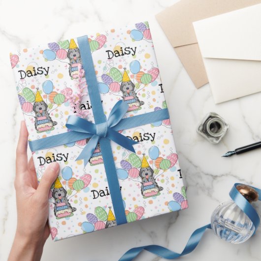 Papier Cadeau Blue Merle Cockapoo Cavapoo Chien Anniversaire (Cadeaux)