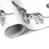 Papier Cadeau Blue Merle Mini Goldendoodle Cartoon Motif (Coin rond)