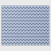 Papier Cadeau Blue Mint Zig Zag Stripe Wrapping Paper (Plat)