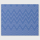 Papier Cadeau Blue, moderne, simple, cool, trendy zigzag (Plat)
