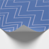 Papier Cadeau Blue, moderne, simple, cool, trendy zigzag (Coin)