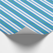 Papier Cadeau Blue Morning Glory Transat Stripe Cadeau (Coin)