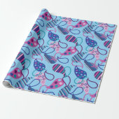 Papier Cadeau Blue Paisley (Déroulé)