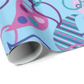 Papier Cadeau Blue Paisley (Coin rond)