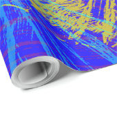 Papier Cadeau Blue Pastel Abstract (Coin rond)