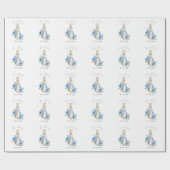 Papier Cadeau Blue Peter Rabbit Pour Baby shower Script Bébé (Plat)