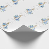Papier Cadeau Blue Peter Rabbit Pour Baby shower Script Bébé (Coin)