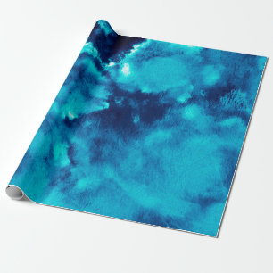 Papier Cadeau Blue Phantom Fashion Motif Dirty Plash Watercol