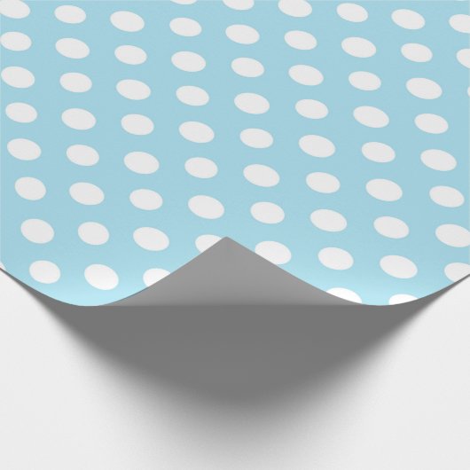 Papier Cadeau Blue Polkadot moderne mignonne bébé garçon (Coin)