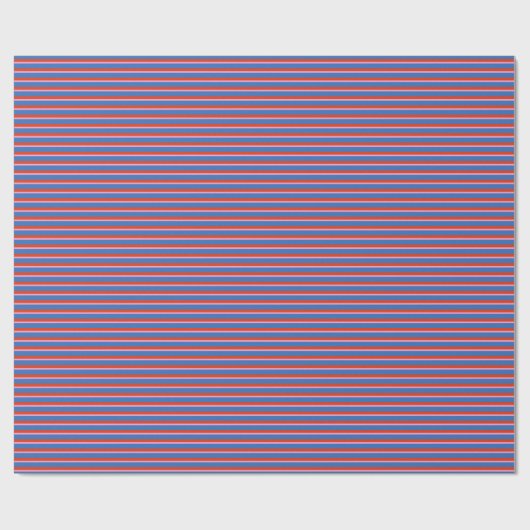 Papier Cadeau Blue Red Pink Retro Stripe Gift Wrap Pattern (Plat)