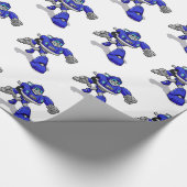 Papier Cadeau Blue robot for kids (Coin)
