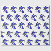Papier Cadeau Blue robot for kids (Plat)