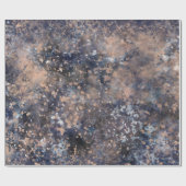 Papier Cadeau Blue & Rose Gold Paint Splatter Abstract Glamour (Plat)