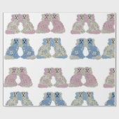 Papier Cadeau Blue Rose Staffordshire Chiens Ginger Jars Jar (Plat)