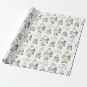 Papier Cadeau Blue Santa Joyeux Noël (Déroulé)