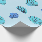 Papier Cadeau Blue seashell (Coin)