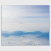 Papier Cadeau Blue sky and mountains view from airplane stylized (Plat)