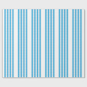 Papier Cadeau Blue Stripe Snowflake Seamless Winter Pattern (Plat)