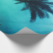 Papier Cadeau Blue Sunset Hawaiian Palm Trees Exotiques & Plage (Coin)
